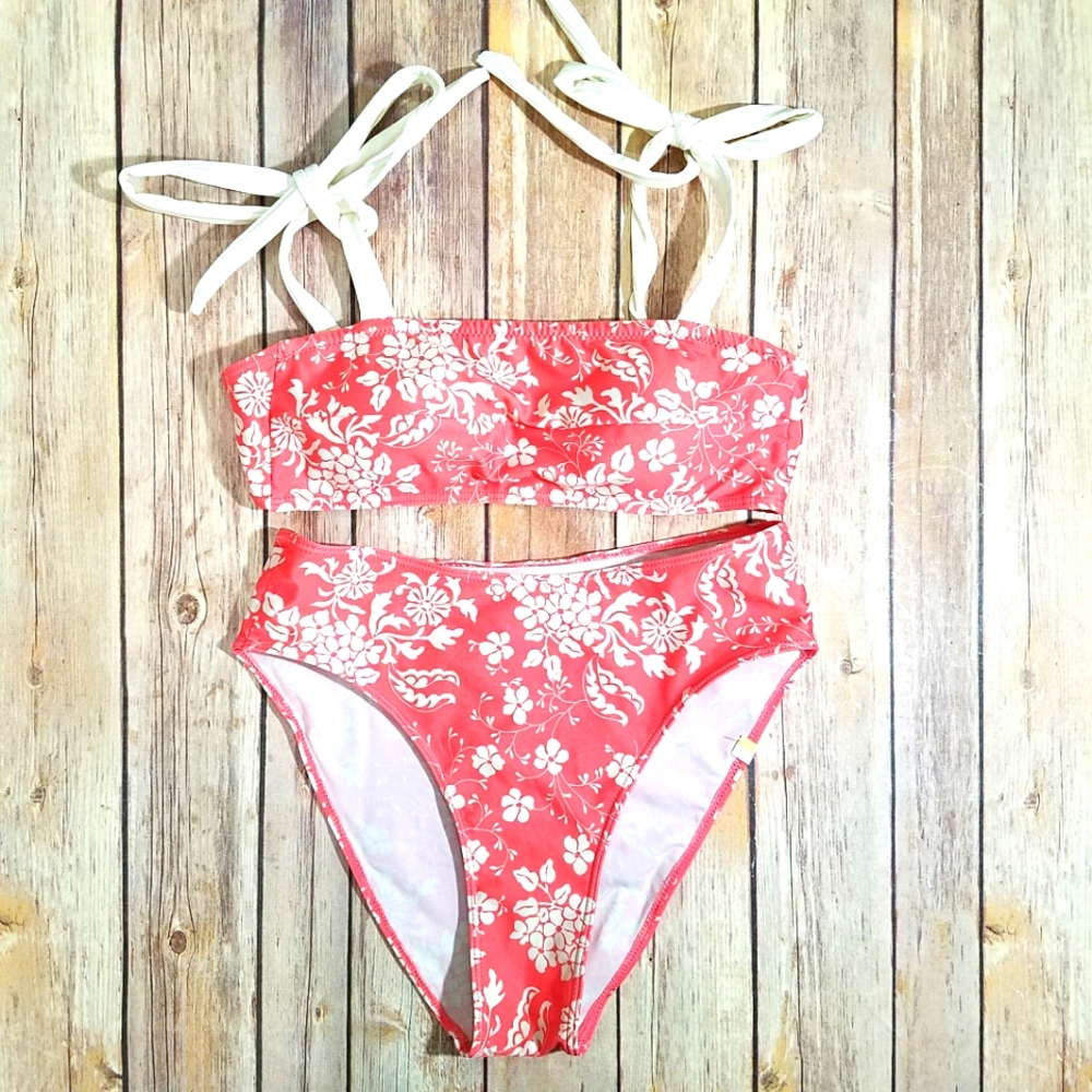 Summersalt bikini SET vintage floral coral 2